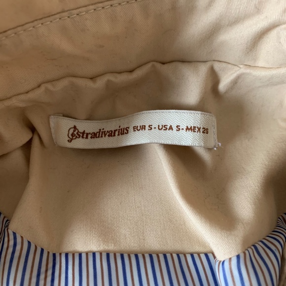 Stradivarius tan trench coat size S - Picture 4 of 14